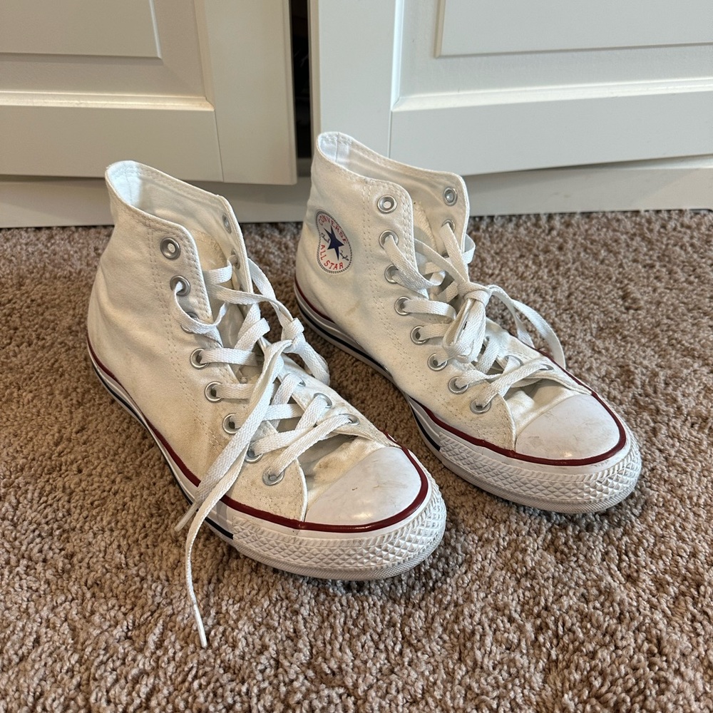 High Top Converse White Womens 9 Men’s 7